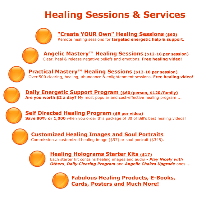 Energy Healing/Spiritual Healing Sessions and Services Main Page